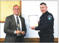 Kewaskum Police  Officer Shawn Larson  Recognized For Service