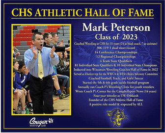 C.H.S. Athletic Hall of Fame to Induct Mark   Peterson and Gary Goebel