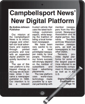 Campbellsport News’  New Digital Platform